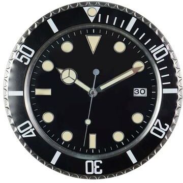 Uplift Picks Modern Metal Wall Clock Luxury Large Decorative Luminous Art Design black
