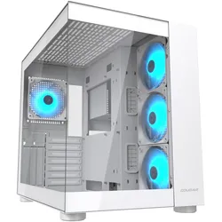 Cougar Boitier Moyen Tour ATX FV150 RGB avec panneaux vitrés (Blanc) (ATX, mATX, Mini-ITX), PC Gehäuse, Mehrfarbig, Pink, Rosa, Weiss