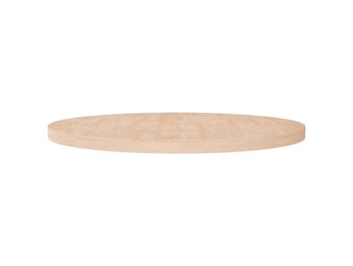 vidaXL Tischplatte Runde Tischplatte Ø90x4 cm Unbehandeltes Massivholz Eiche (1 St)