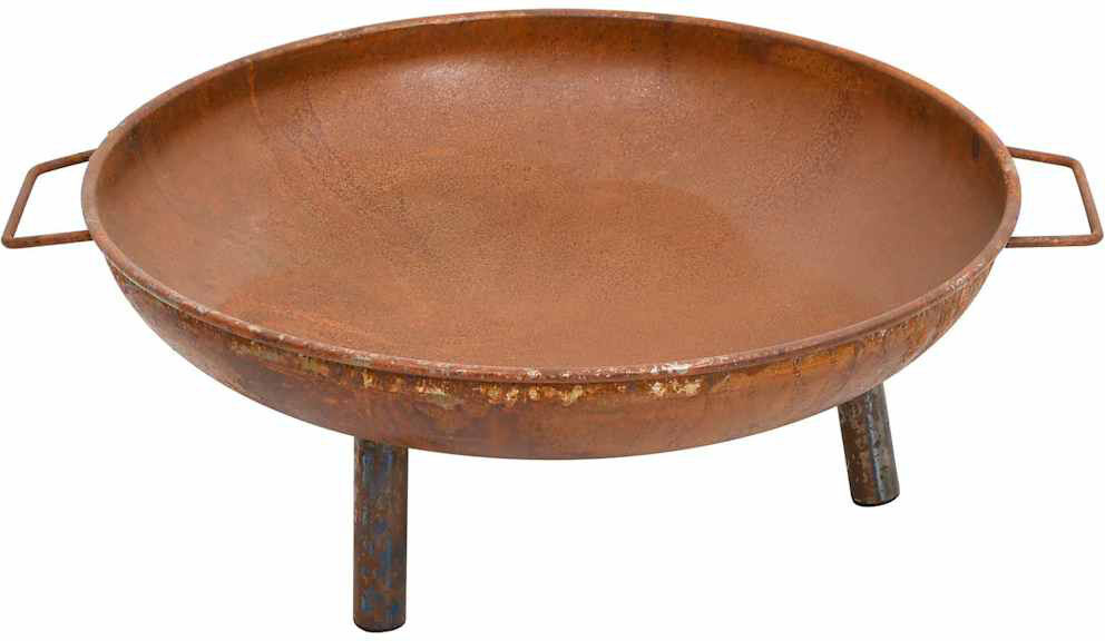 Ebern Designs Aziah Fire Pit Steel Rust 67.5cm H x 58cm W x 22.5cm D