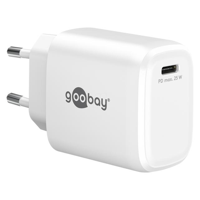 Goobay USB-C PD GaN Schnellladegerät 25 W (25 W, 1 Port) (79623)