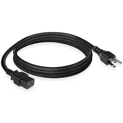 ACT Powercord USA plug - C19 black 1.8 m (1.80 m), Stromkabel, Schwarz