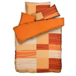 JERYMOOD Wendebettwäsche Karo & Wellen Mikrofaser Jersey Einzelbett, 4tlg.