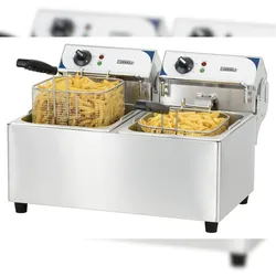Fritteuse 2 x 7L mit Ablasshahn CFE72B Casselin