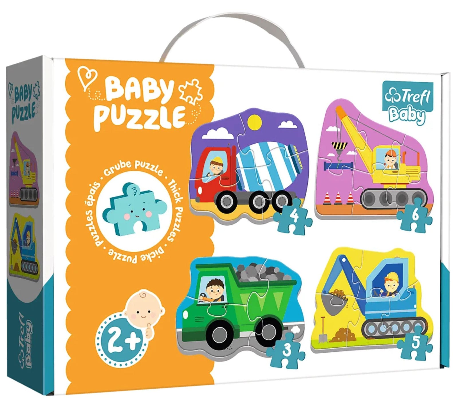 Trefl Baby 36072 Baby Classic Puzzel met Bouwvoertuigen