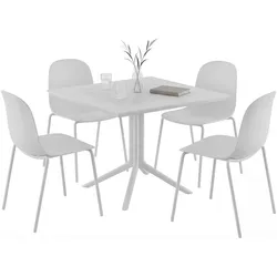 Gartenmöbel-Set Zeron mit 4 Stühlen