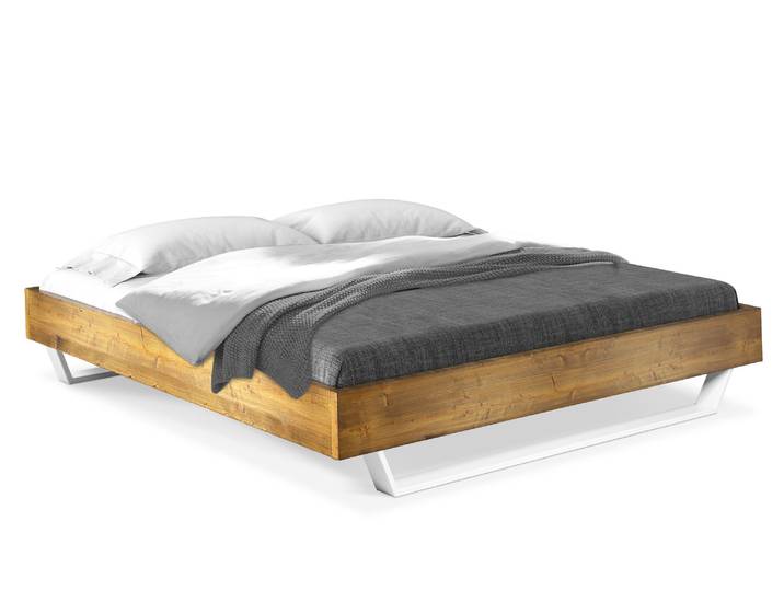CURBY Kufenbett ohne Kopfteil, Material Massivholz, rustikale