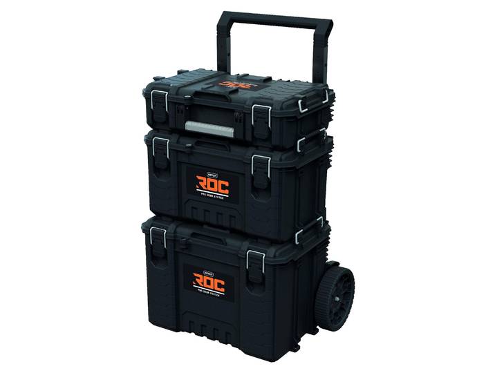Keter 256982 ROC PRO Set de boîte à outils plastique noir