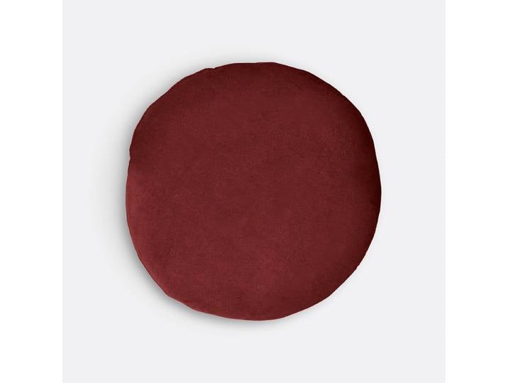LA REDOUTE Galette de chaise ronde velours, Velvet Rouge Grenat