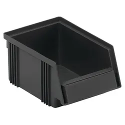 Treston ESD-Sichtlagerkasten, 105x165x75 mm, schwarz