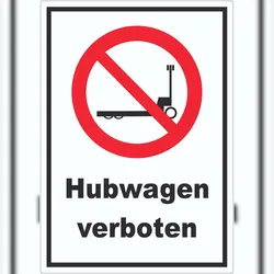 HB-Druck Aufkleber Hubwagen verboten A2 (420x594mm)