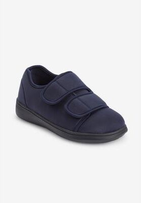 Extra Wide Width Women's The Extra Wide Microbacterial Walking Shoe by Comfortview in Navy (Size 7 WW)