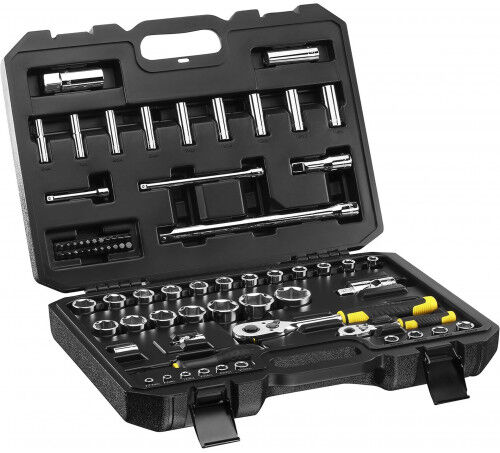 Stanley STMT82831-1 Coffret de douilles 1/4&amp;quot; + 1/2&amp;quot; - jeu de 72 pcs