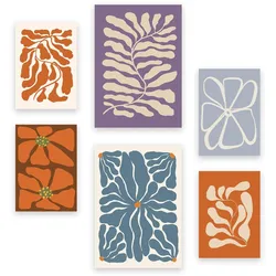POSTER Set Mit 6 Matisse Inspiriert In Zusammenfassungen A3 & A4 Rahmenlos