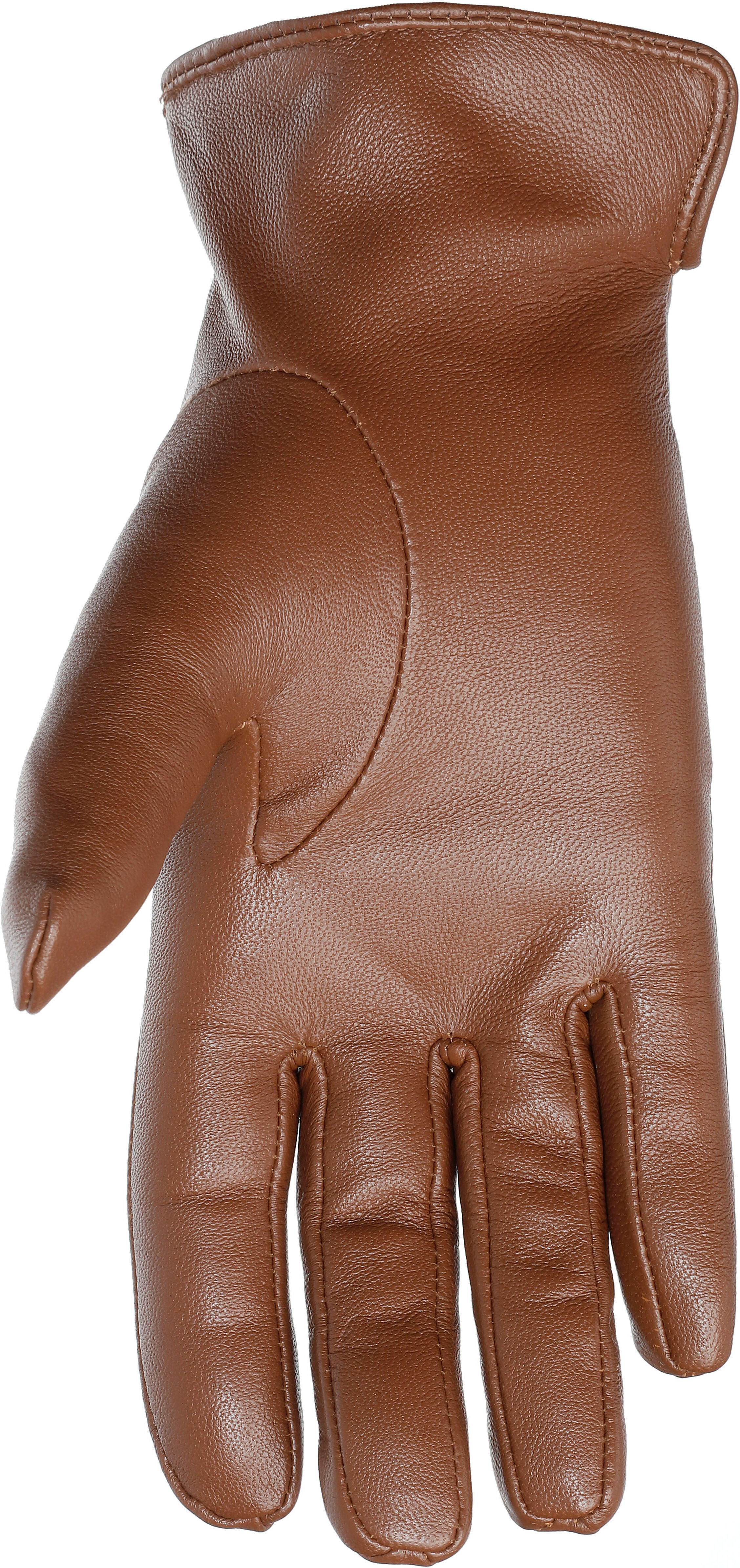 Lederhandschuhe PEARLWOOD "PAM", Damen, Gr. 8, braun (cognac), Schafsleder, unifarben, Handschuhe Lederhandschuhe, weiches Fleece-Innenfutter, Temperaturregulierend, Seitenschlitz cognac 8