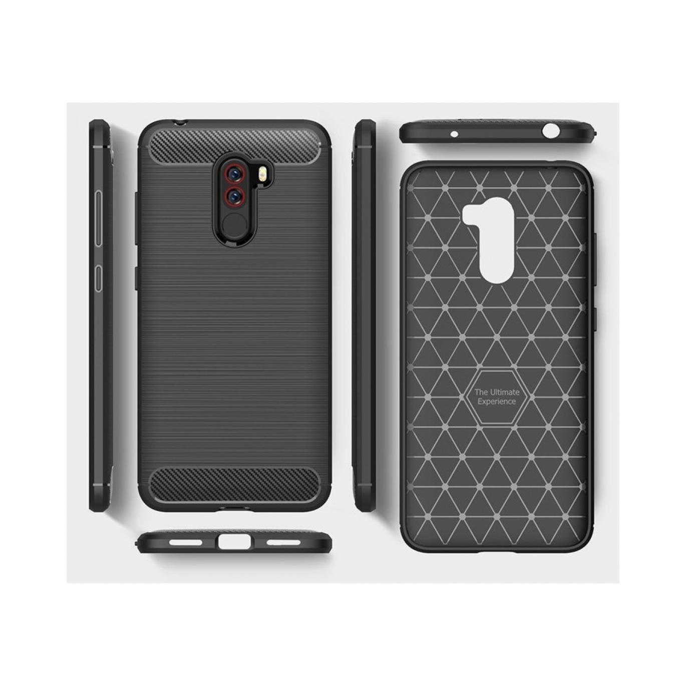 Screenguard Xiaomi POCOPHONE F1 Hülle Carbon Brushed Soft TPU (Xiaomi Pocophone F1) (00023912)