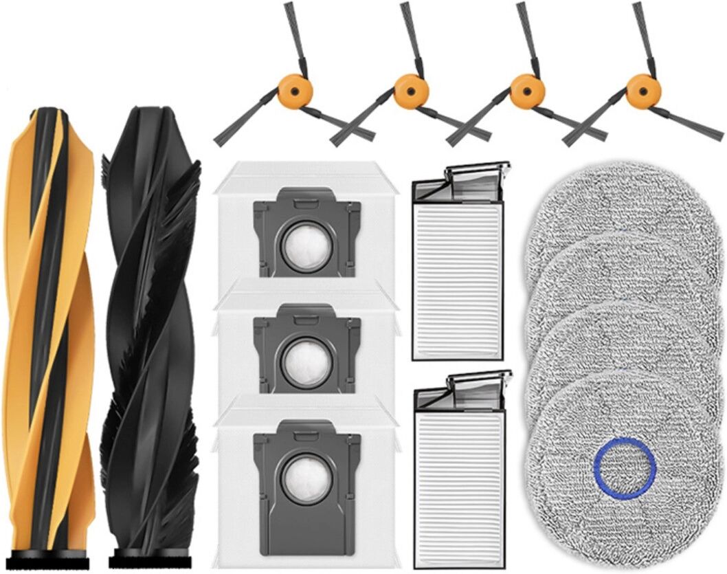 INF Kit d'accessoires compatible avec Dreame X60 Max Ultra - Brosse principale, Filtres, Sacs à poussière et Chiffons de