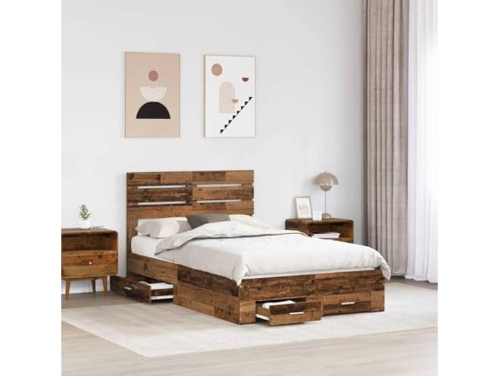 KTHLBRH Bett mit Schublade aus Holz, mehrschichtig Modernes Design, flüssige Öffnung, Metallgriffe, einfache Reinigung, Verwendung im Innenbereich