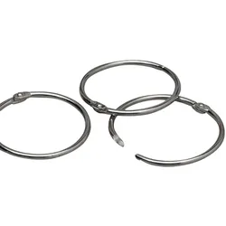 100 Heftringe, 76 mm, 100 Stück, Metall, silber