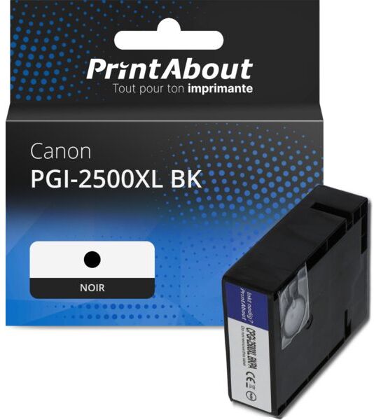 Cartouche PrintAbout compatible pour Canon PGI-2500XL BK  - Noir - Grande capacité
