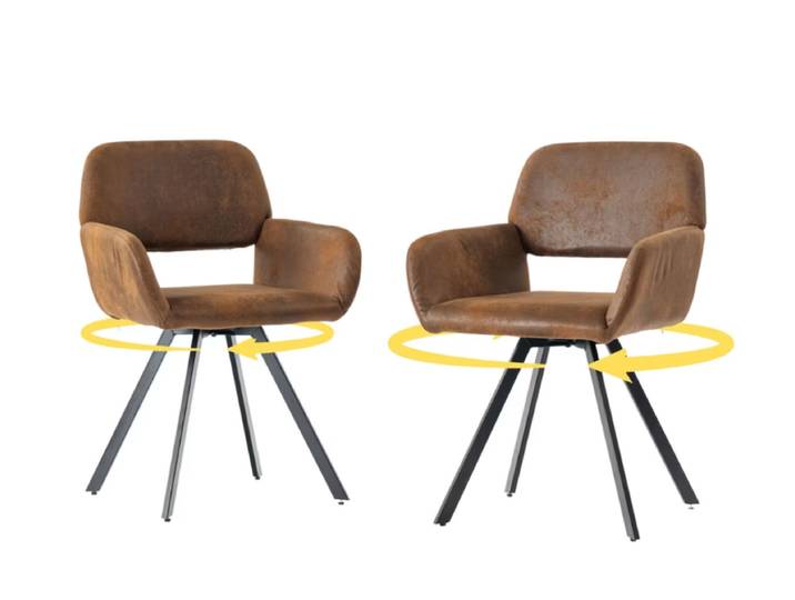 URBAN MEUBLE Eetkamerstoel California suede (set van 2)