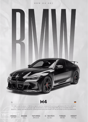 Inspire Picks Luxury Supercar Wall Art Black Car Poster Modern Automotive Canvas Decor bw009 8 30x42cm Unframed