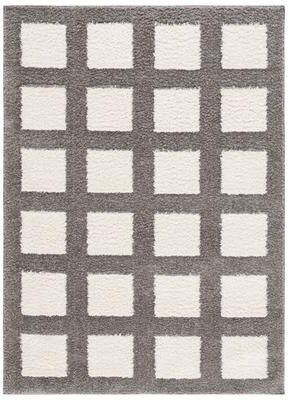 SAFAVIEH Norway Shag Yashoda Grid 1.2-inch Thick Rug