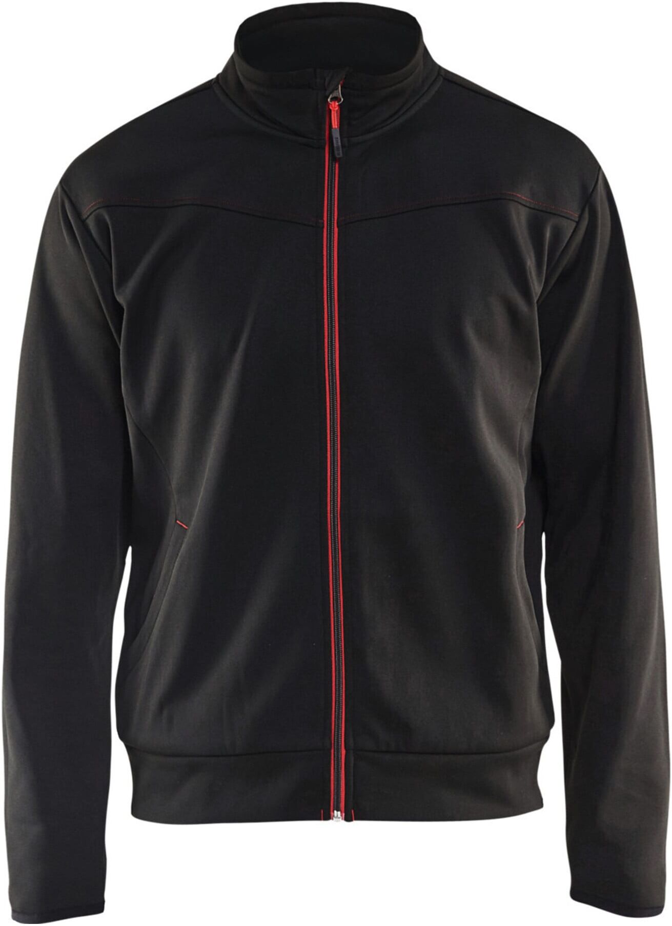 Blakläder Sweatjacke Service Plus, schwarz / rot, Unisex-Größe: XL (336225269956XL)