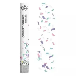 Pneumatische Konfettikanone, gemischt mit pastellfarbenen Formen – 40 cm