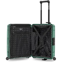 Redolz Essentials 15 4-Rollen Kabinentrolley 55 cm mit Dreipunkt-Verschluss, Koffer, Grün