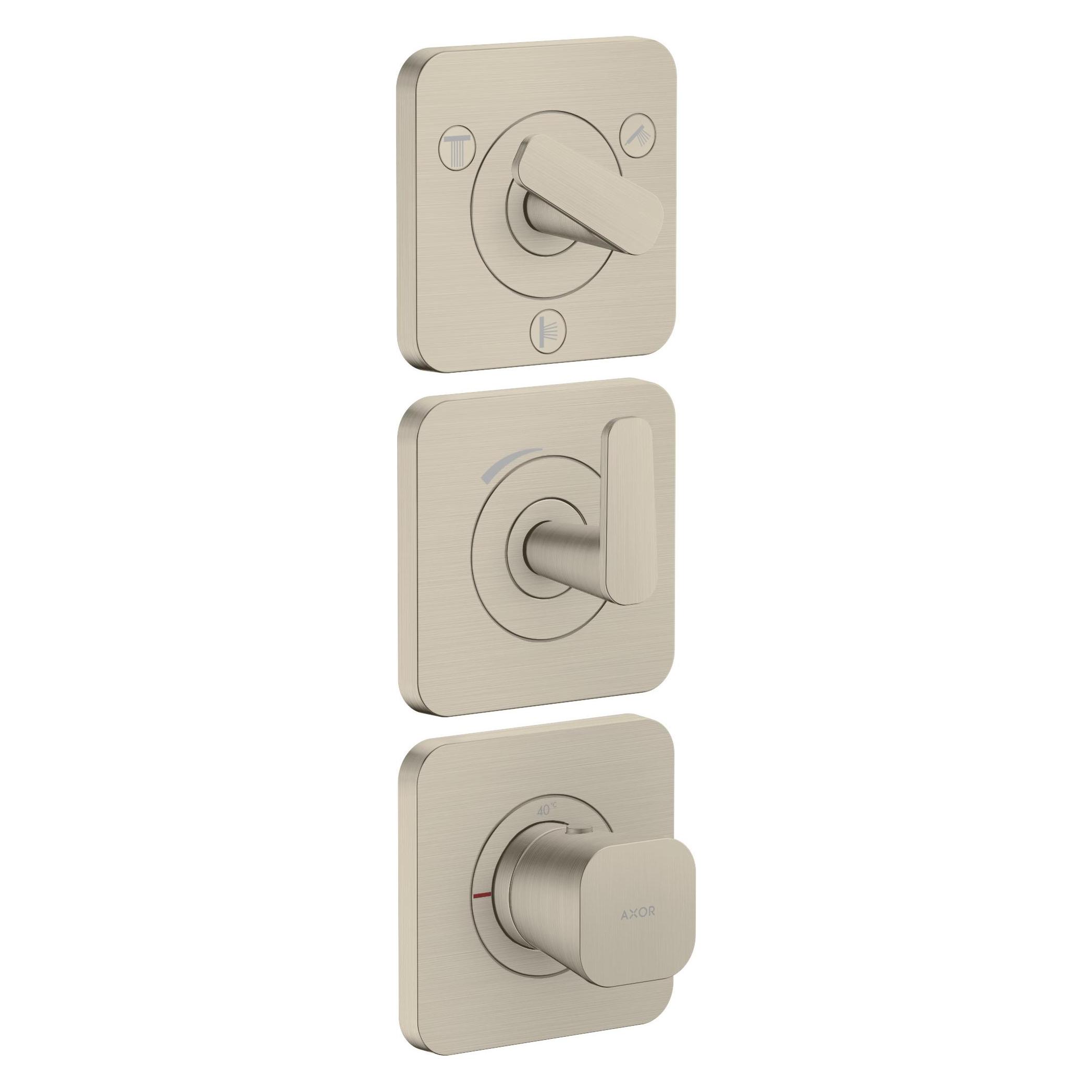 Axor Citterio C Module thermostatique 380/120 encastré avec rosaces pour 3 consommateurs, 49710820 (49710820)