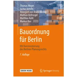 Bauordnung für Berlin, Fachbücher von Justus Achelis, Matthias Kohl, Annegret von Alven-Döring, Markus Rau, Mathias Hellriegel, Thomas Meyer