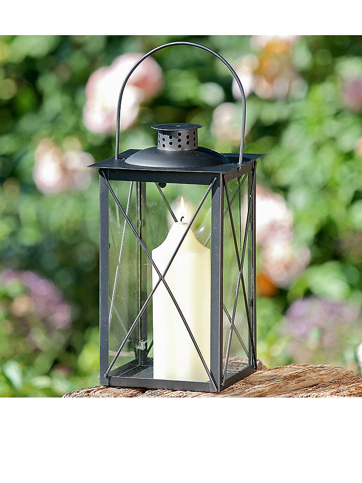 Boltze Laterne "Farol" in Schwarz - (H)30 cm - onesize
