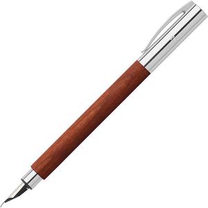 Faber-Castell Füller Ambition, Feder M, Gehäuse aus Birnbaumholz, braun