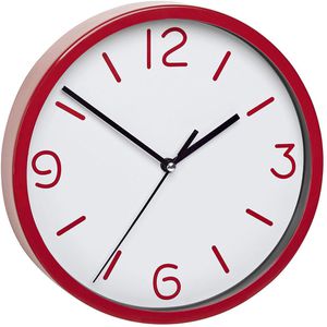 TFA Wanduhr 60.3033.05, Kunststoff, analog, Quarzuhr, Ø 20 cm, rot