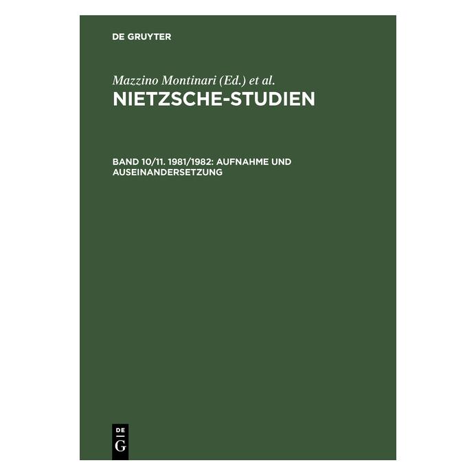 De Gruyter Aufnahme und Auseinandersetzung (Deutsch, 1982) (67765409)