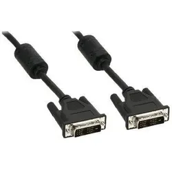 InLine DVI-D Kabel 3m, digital 18+1 Stecker / Stecker, Single Link, 2 Ferrite, schwarz