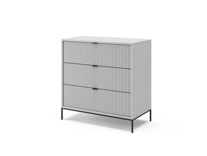 Commode avec tiroirs avec 3 tiroirs gris 80x81.2cm