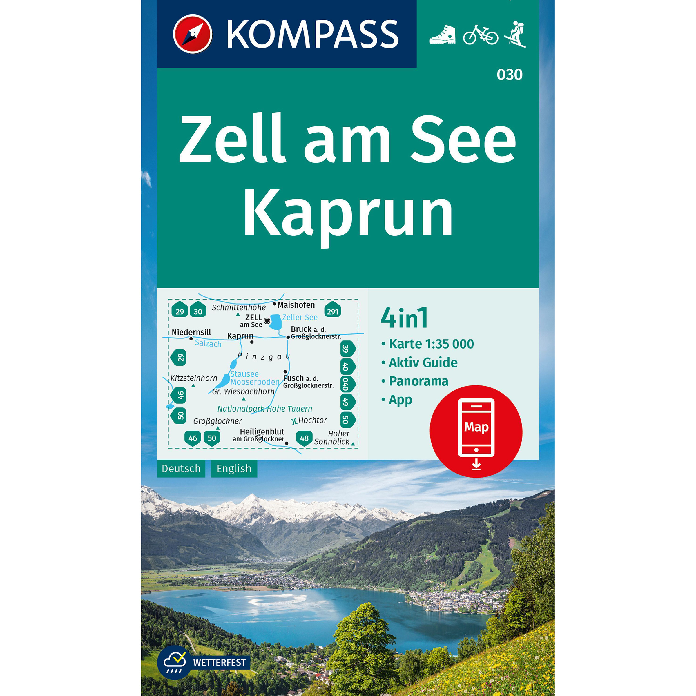 Kompass Verlag WK 030 Zell am See Topografische Karten