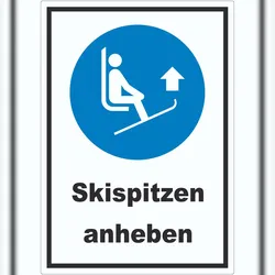 HB-Druck Skispitzen anheben Aufkleber A5 (148x210mm)