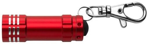 Lampe personnalisable porte-clés torche de poche Anna métal aluminium plastique rouge