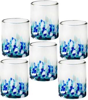 10 Strawberry Street Bahia Handblown Mexican Glassware, Sets of 6