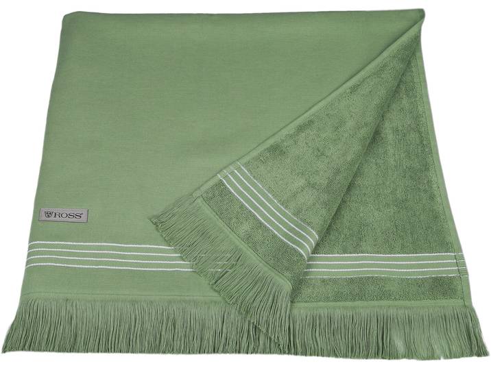 Hamamtuch ROSS Hamam , grün (piniengrün), B:90cm L:180cm, Hamam Frottier, Hamam Frottier, Handtücher, Hamamtuch, idealer Begleiter für Strand, Sauna oder Wellnessbereich