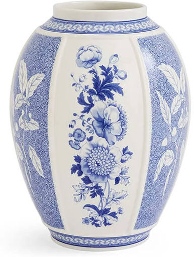 Spode Blue Italian British Flowers Vase