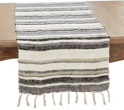 Saro Lifestyle "Bohemian Bliss Striped Table Runner - 16""x72"""