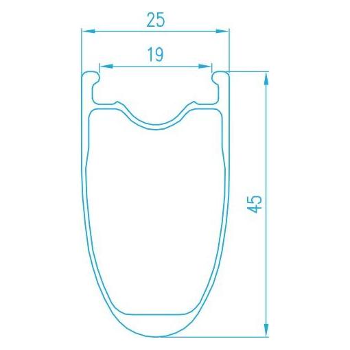 Alexrims ALX845d Road -Räder, Kohlenstoff, 700 ° C, 45 mm Kegel, tubeless Bereit, Scheibe fehlen Mit (28") (35786271)