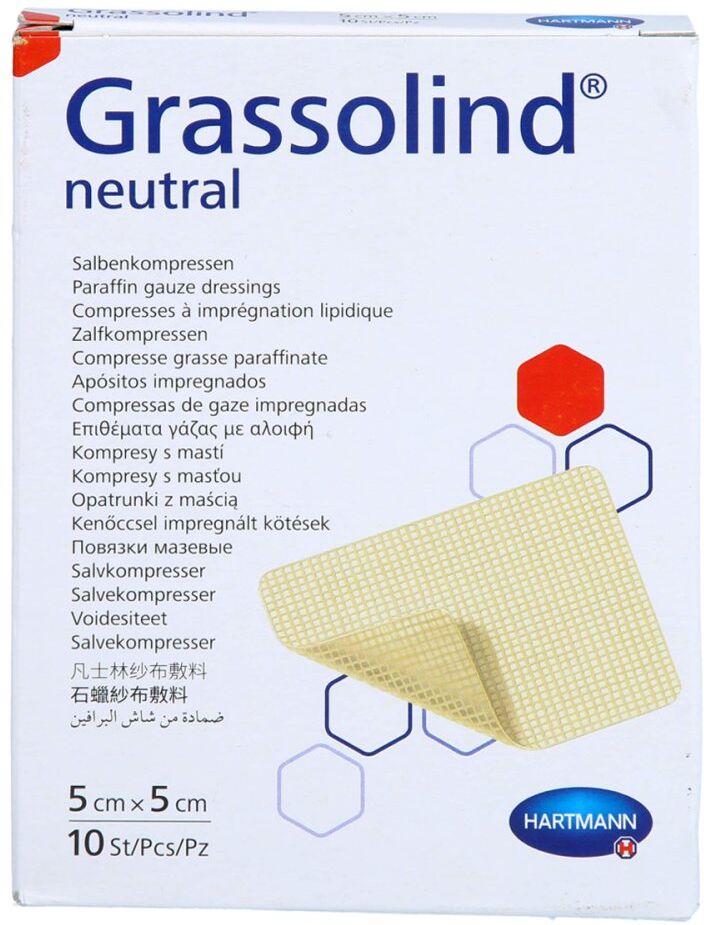 Grassolind Salbenkompressen 5x5 Cm Steril