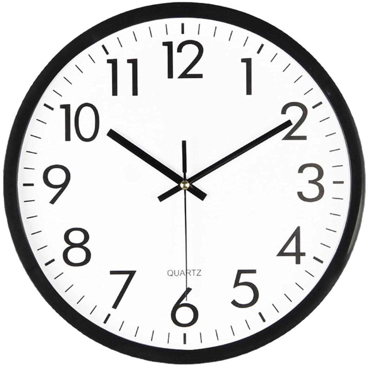 Moderne zwarte wandklok met stille werking