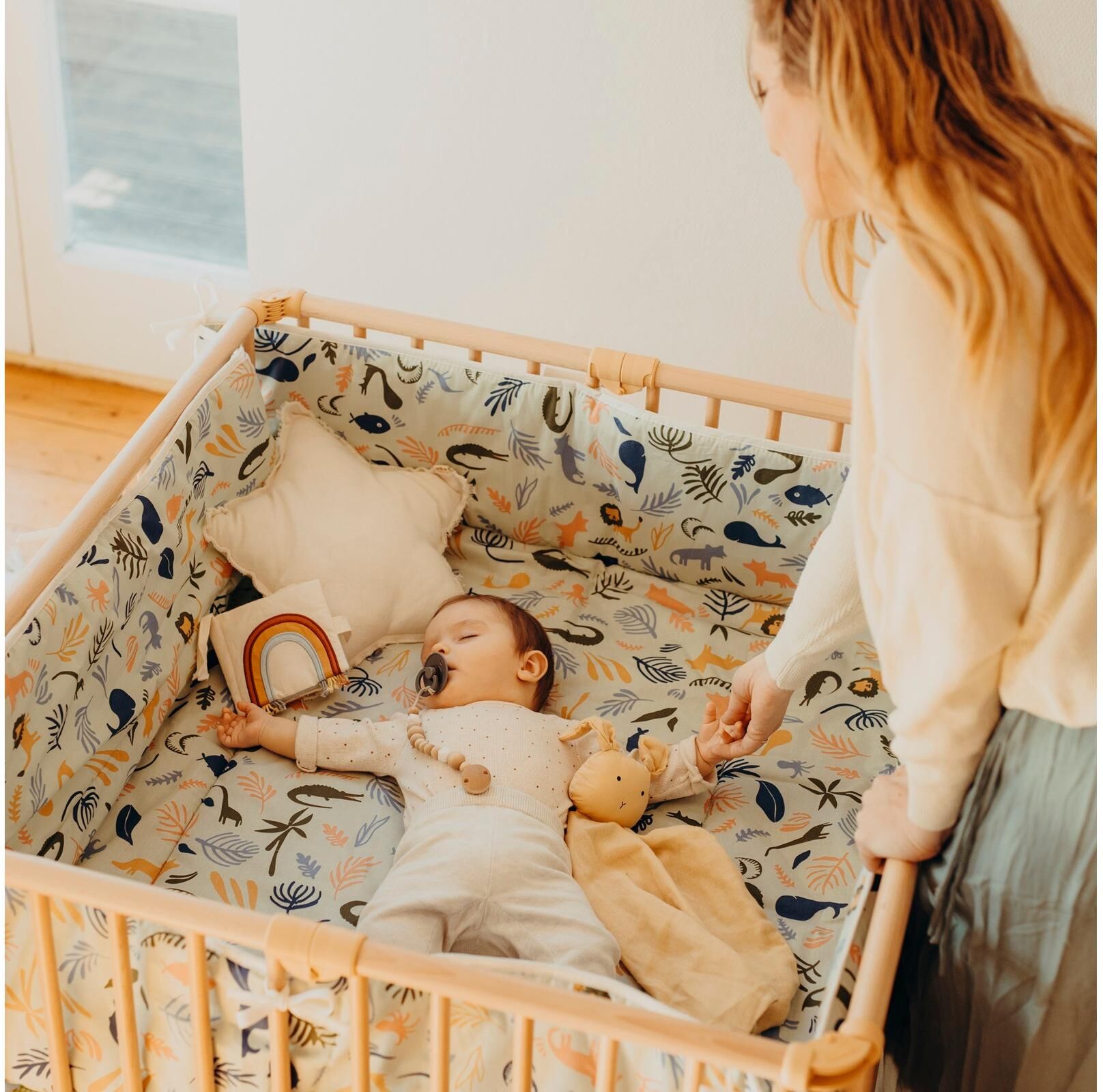 Laufgitter GEUTHER "auf Rollen Lucilee", Baby, beige (natur), Laufställe Laufgitter, Mitwachsendes Laufgitter für einen sicheren Freiraum natur Einheitsgröße