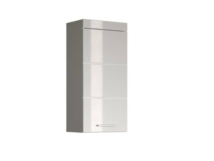 trendteam smart living - Amanda - Hängeschrank - Weiß/Weiß Hochglanz - 1 Einlegeboden - (BxHxT) 37 x 77 x 23 cm - Kratzfest